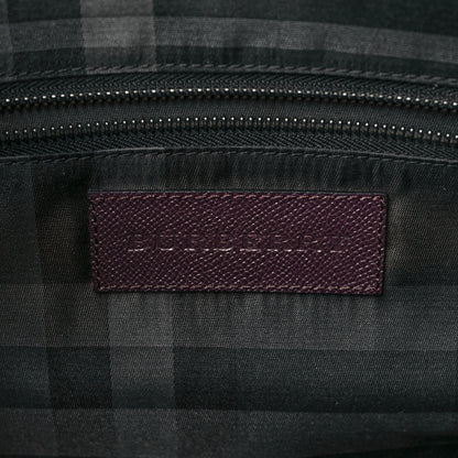 Burberry Textured Calfskin Small Newberg Briefcase Burgundy 6 of 10