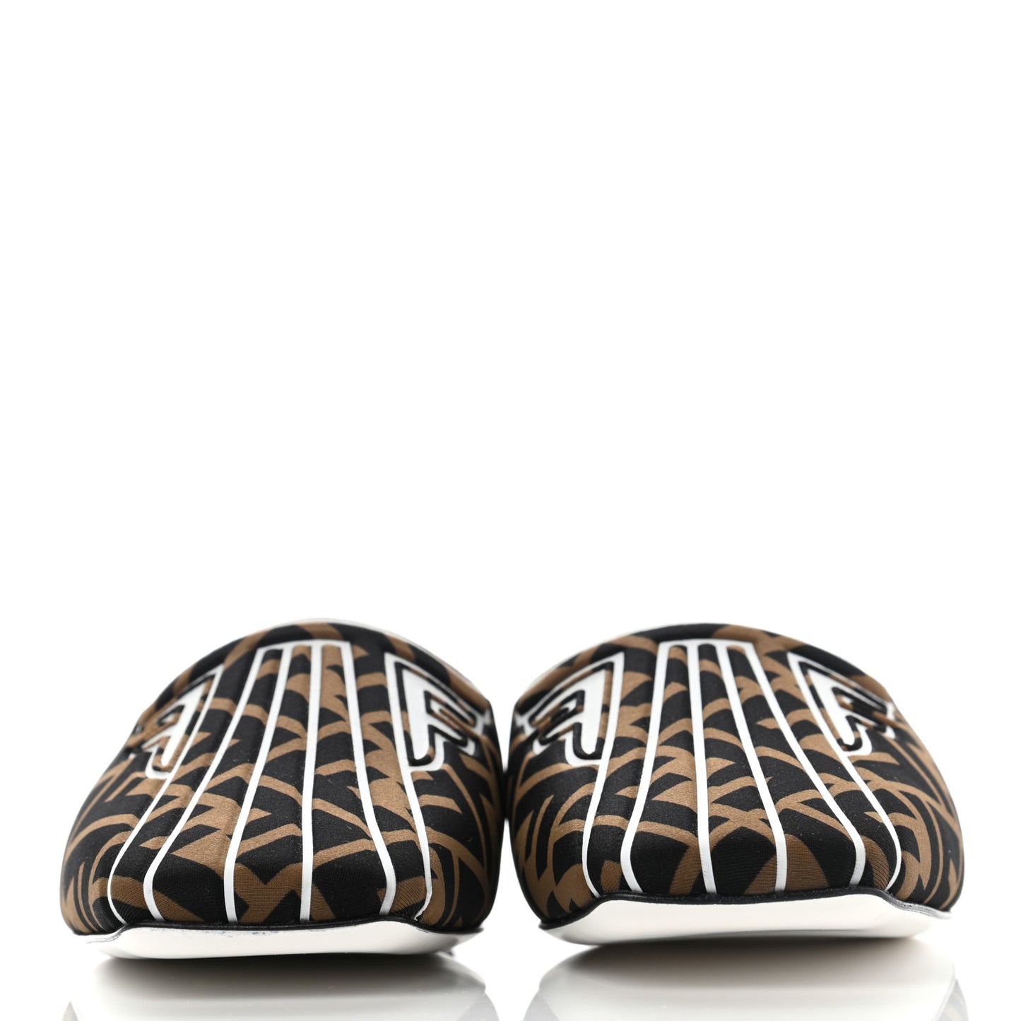 Lycra Film FF FFreedom Flat Mules 36 Tobacco Moro White