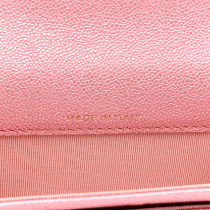 Chanel Iridescent Caviar Quilted Flap Card Holder Rose Pink 7 of 9