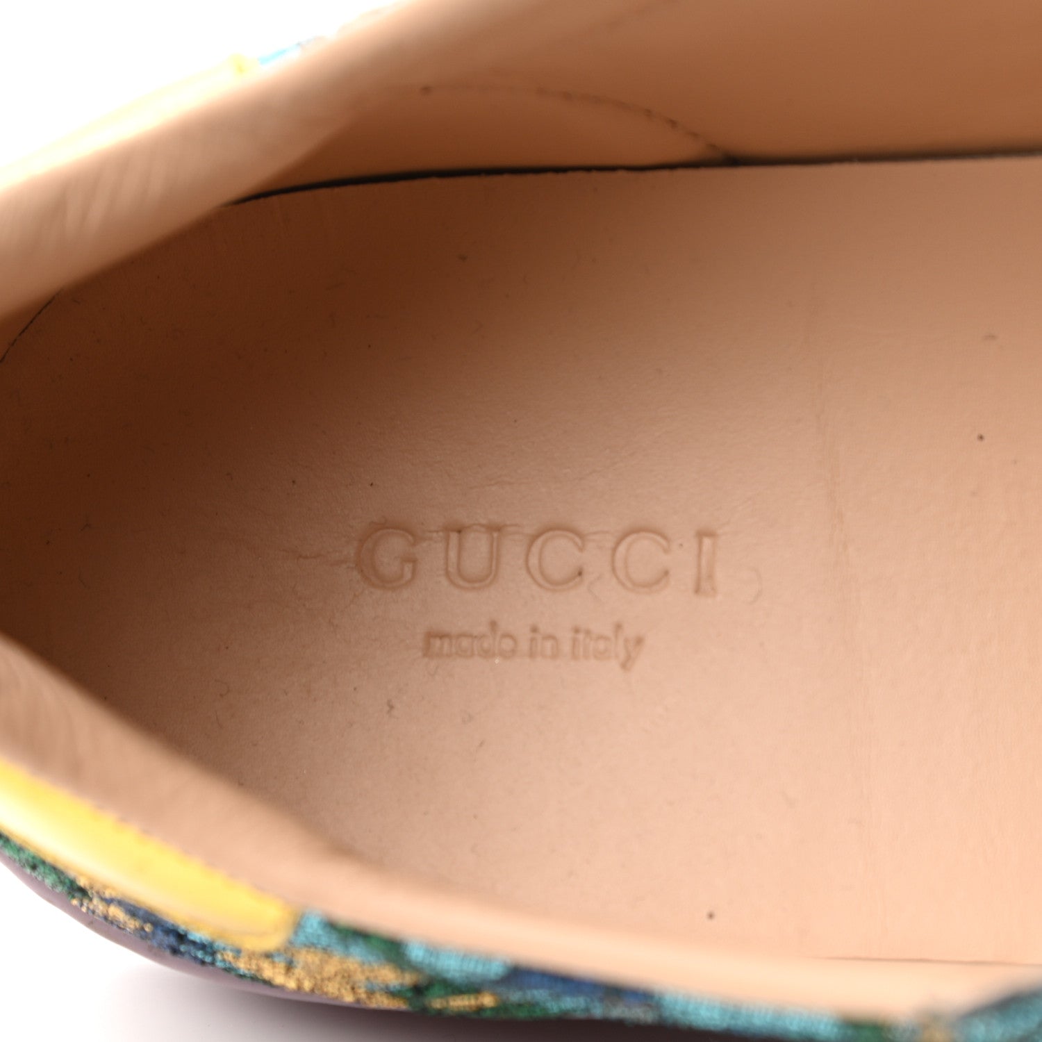 Gucci Jacquard Web Embroidered Womens New Ace Sneakers 36 Azure Multicolor Oro Vecchio 10 of 12