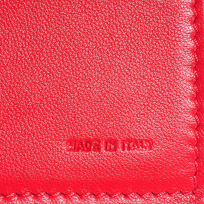 Fendi Nappa Logo Embossed Long Wallet on Chain Rosso 9 of 9