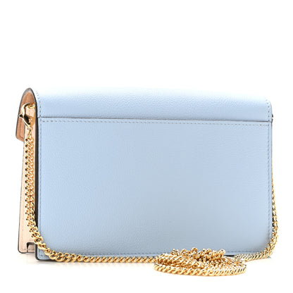 Louis Vuitton Calfskin My Lockme Chain Pochette Bleu Nuage 3 of 9