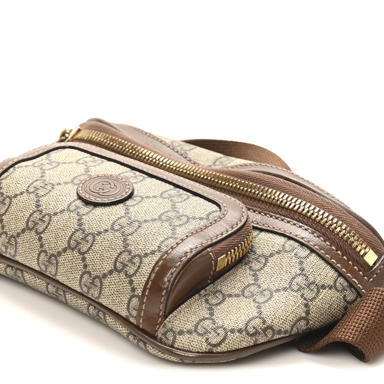 Gucci GG Supreme Monogram Textured Calfskin Retro Interlocking G
