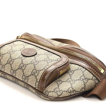 Gucci GG Supreme Monogram Textured Calfskin Retro Interlocking G Belt Bag Beige Ebony Brown Sugar 10 of 10