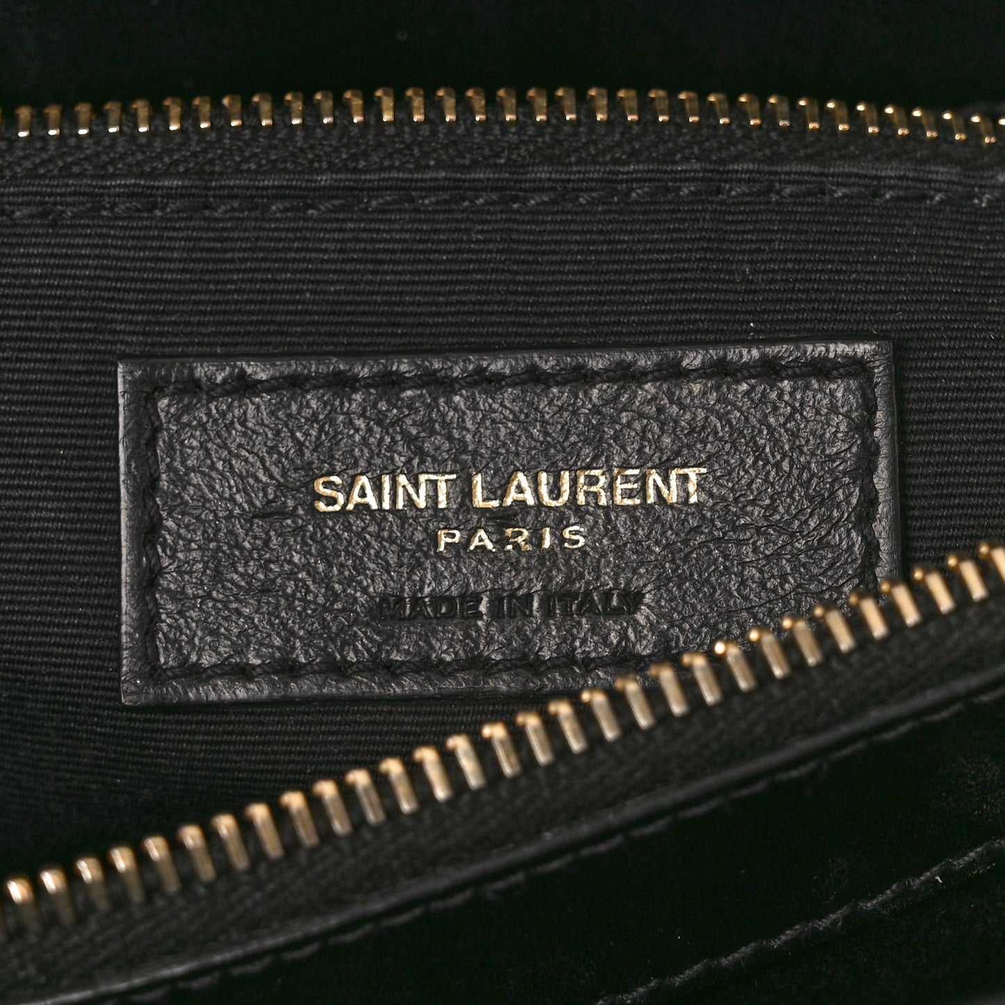 SAINT LAURENT Calfskin Y Quilted Monogram Medium Loulou Chain Satchel Black
