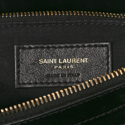 Saint Laurent SAINT LAURENT Calfskin Y Quilted Monogram Medium Loulou Chain Satchel Black 7 of 13