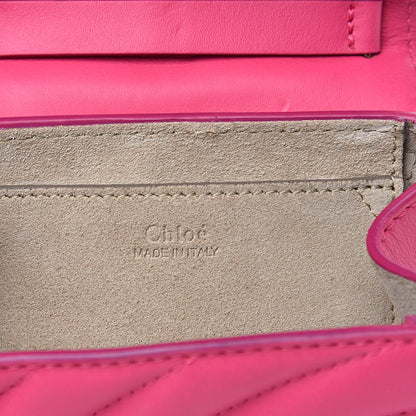 Chloe Calfskin Quilted Nano Drew Bijou Shoulder Bag Fuchsia Rose 5 of 10