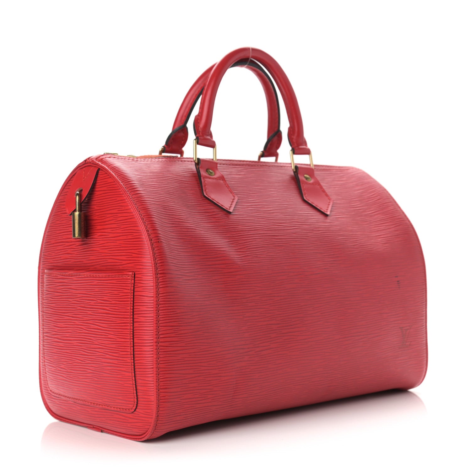 Louis Vuitton Epi Speedy 30 Castillan Red 3 of 11