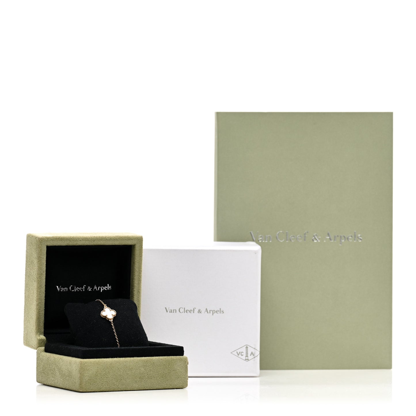 18K Yellow Gold Mother of Pearl Sweet Alhambra Bracelet