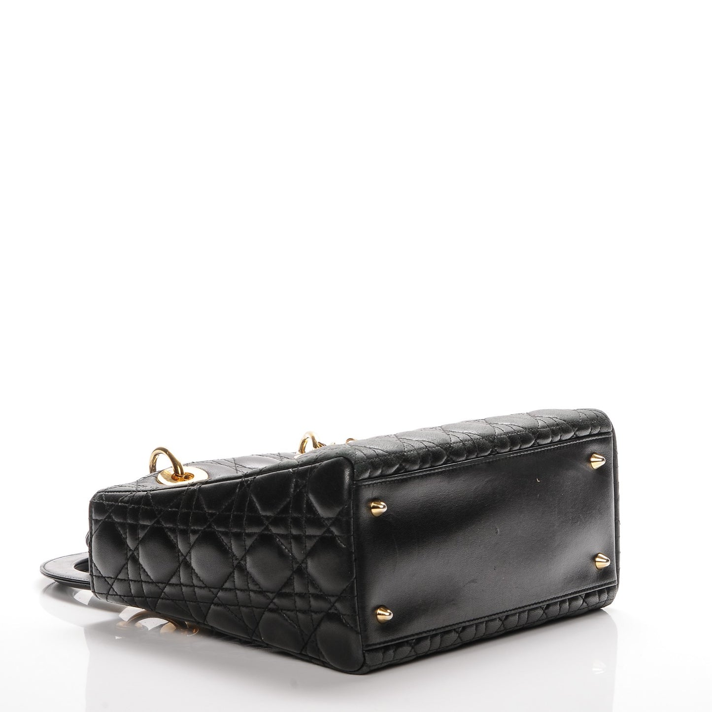 Lambskin Cannage Medium Lady Dior Black