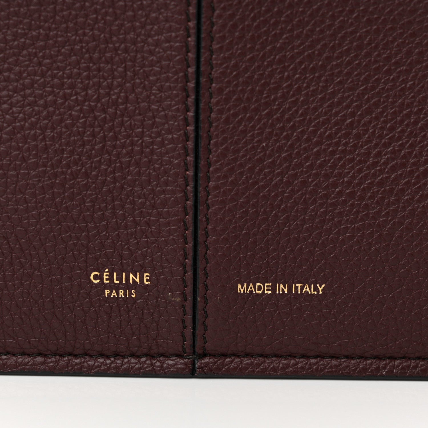 Celine Baby Grained Calfskin Small Tri-Fold Bag Burgundy 7 of 11