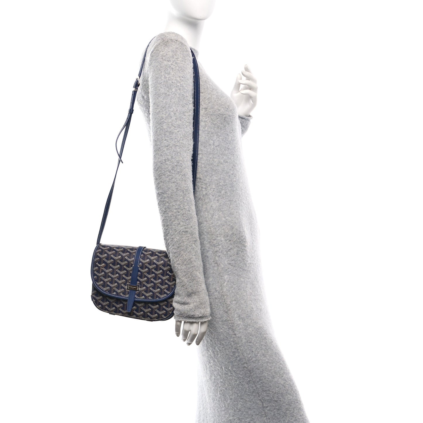 Goyardine Belvedere II PM Messenger Bag Navy