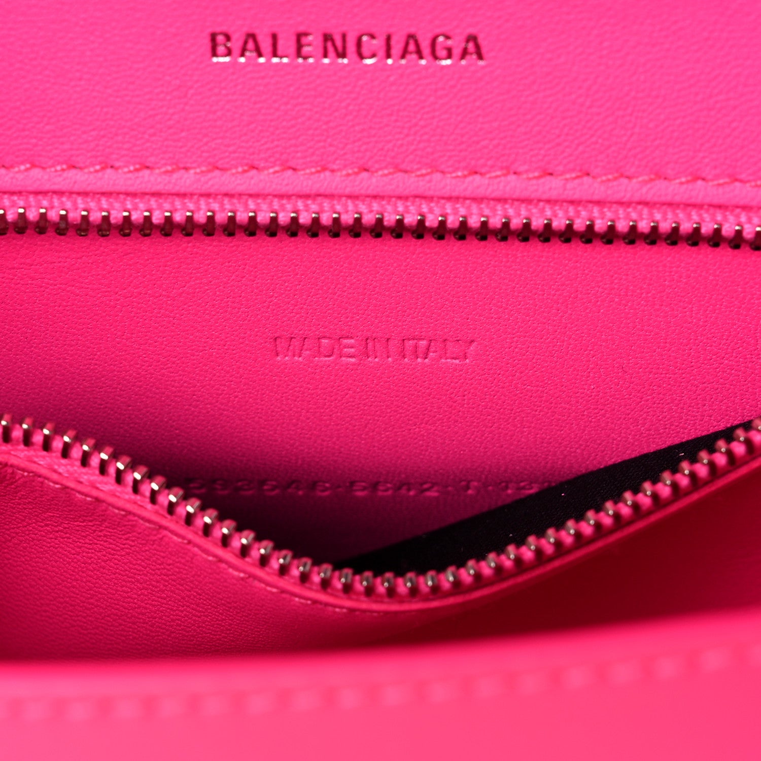 Balenciaga Shiny Box Calfskin Small Hourglass Top Handle Bag Hot Pink 7 of 17