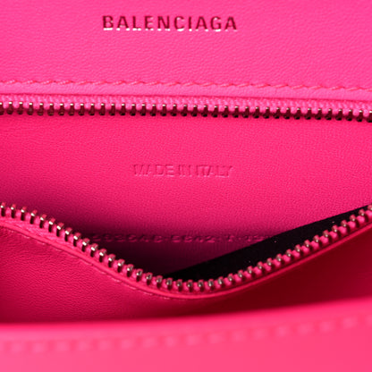 Balenciaga Shiny Box Calfskin Small Hourglass Top Handle Bag Hot Pink 7 of 17