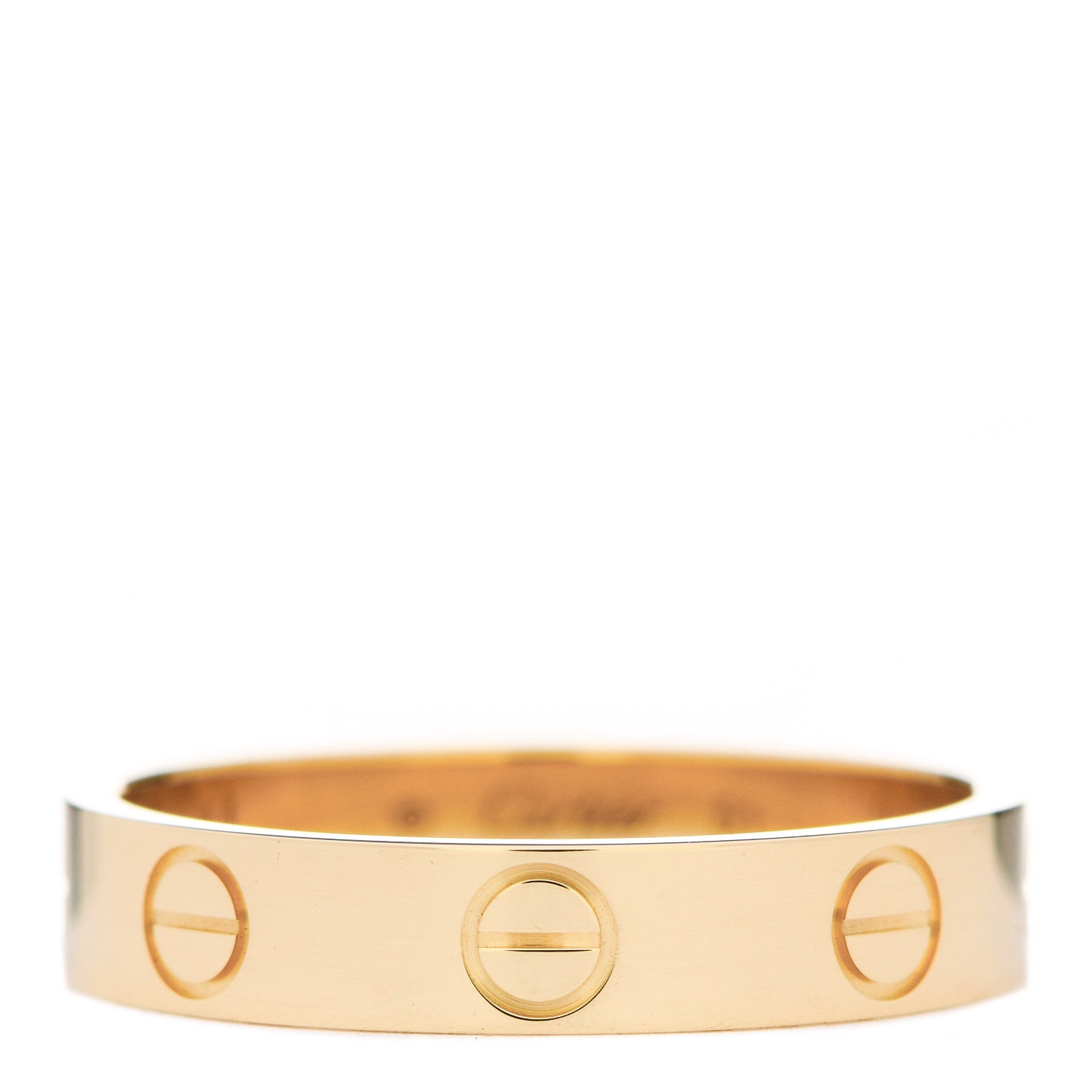 Cartier 18K Yellow Gold 3.5mm LOVE Wedding Band Ring 51 5.75 1 of 5