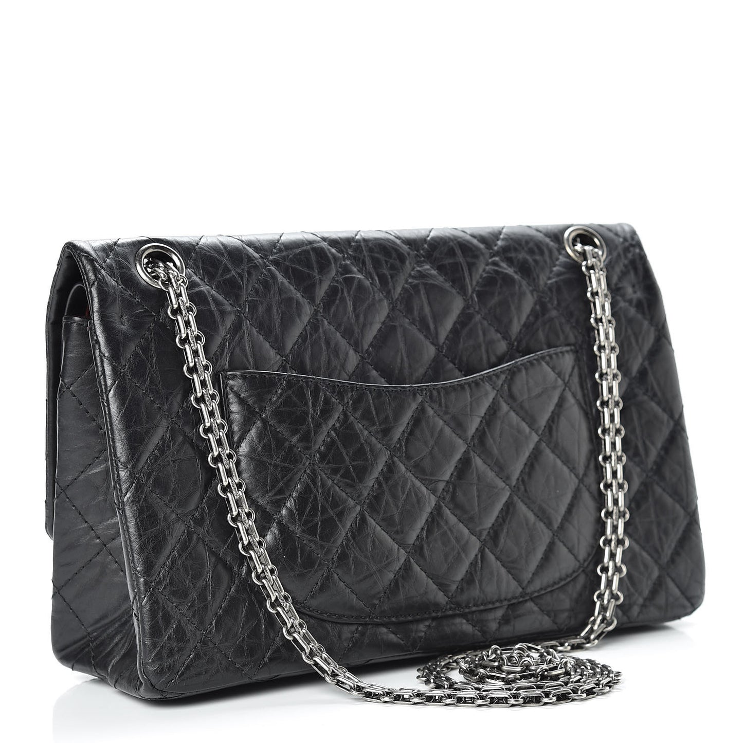 Aged Calfskin Quilted 2.55 Reissue 226 Flap Black