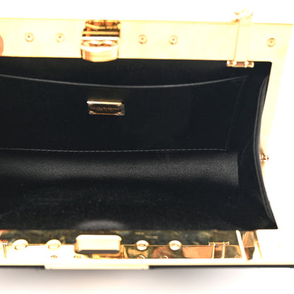 Dolce & Gabbana Satin Small Marlene Chain Clutch Black 5 of 9