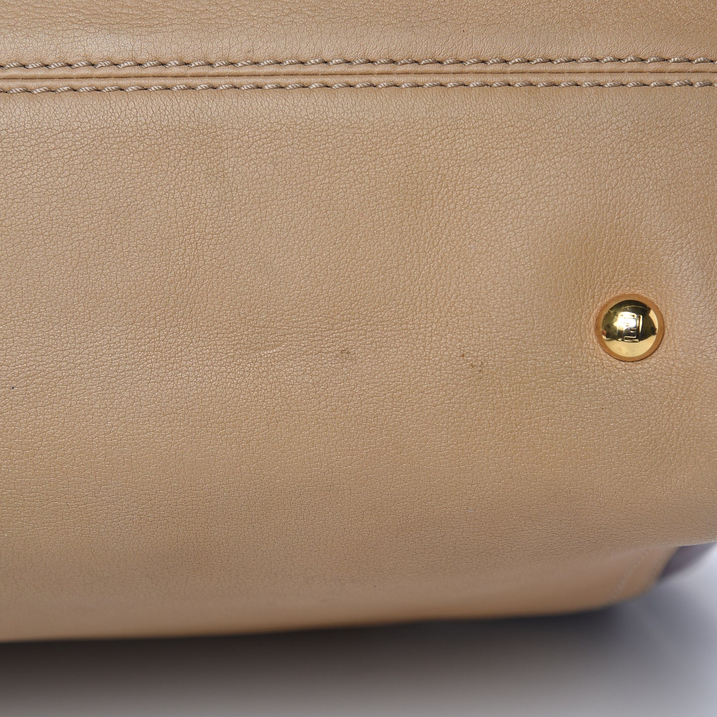 Calfskin Patent Small Chameleon Tote Cognac Bordeaux