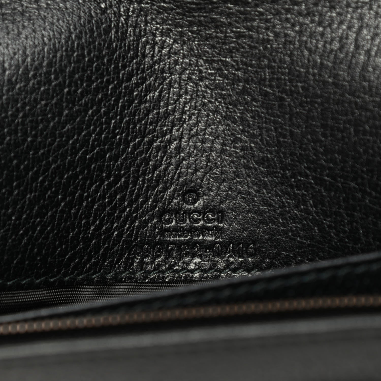 Gucci Calfskin Marquise Crystals Mini GG Chain Wallet Black 5 of 7