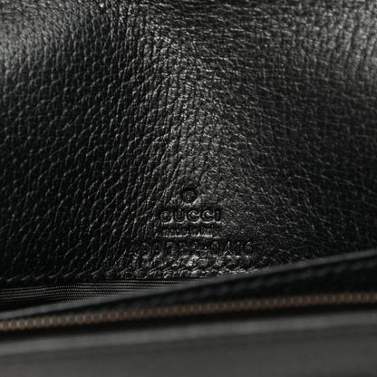 Gucci Calfskin Marquise Crystals Mini GG Chain Wallet Black 5 of 7