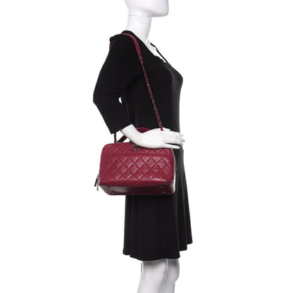 Chanel Lambskin Quilted Medium Trendy CC Bowling Bag Dark Pink 2 of 11
