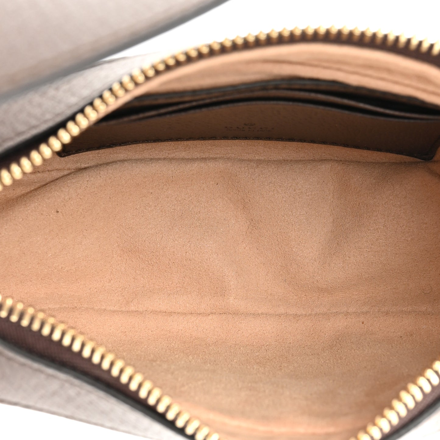 GG Supreme Monogram Textured Calfskin Web Mini Ophidia Half Moon Hobo Beige Ebony New Acero
