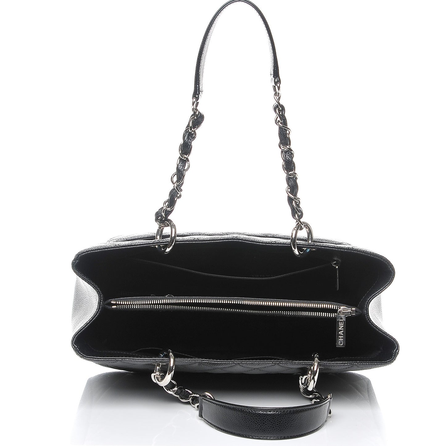 Caviar Quilted Grand Shopping Tote GST Black