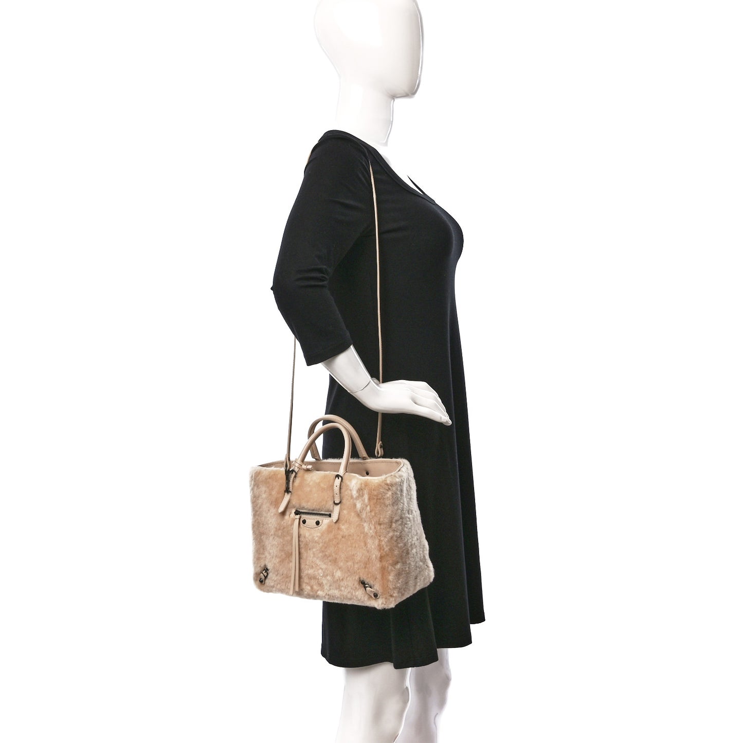 Merino Wool Papier A6 Zip Around Tote Beige Tapioca