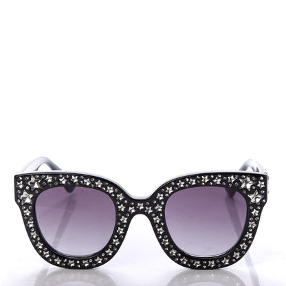 Gucci Acetate Stars Cat Eye Sunglasses GG0116S Black 2 of 8