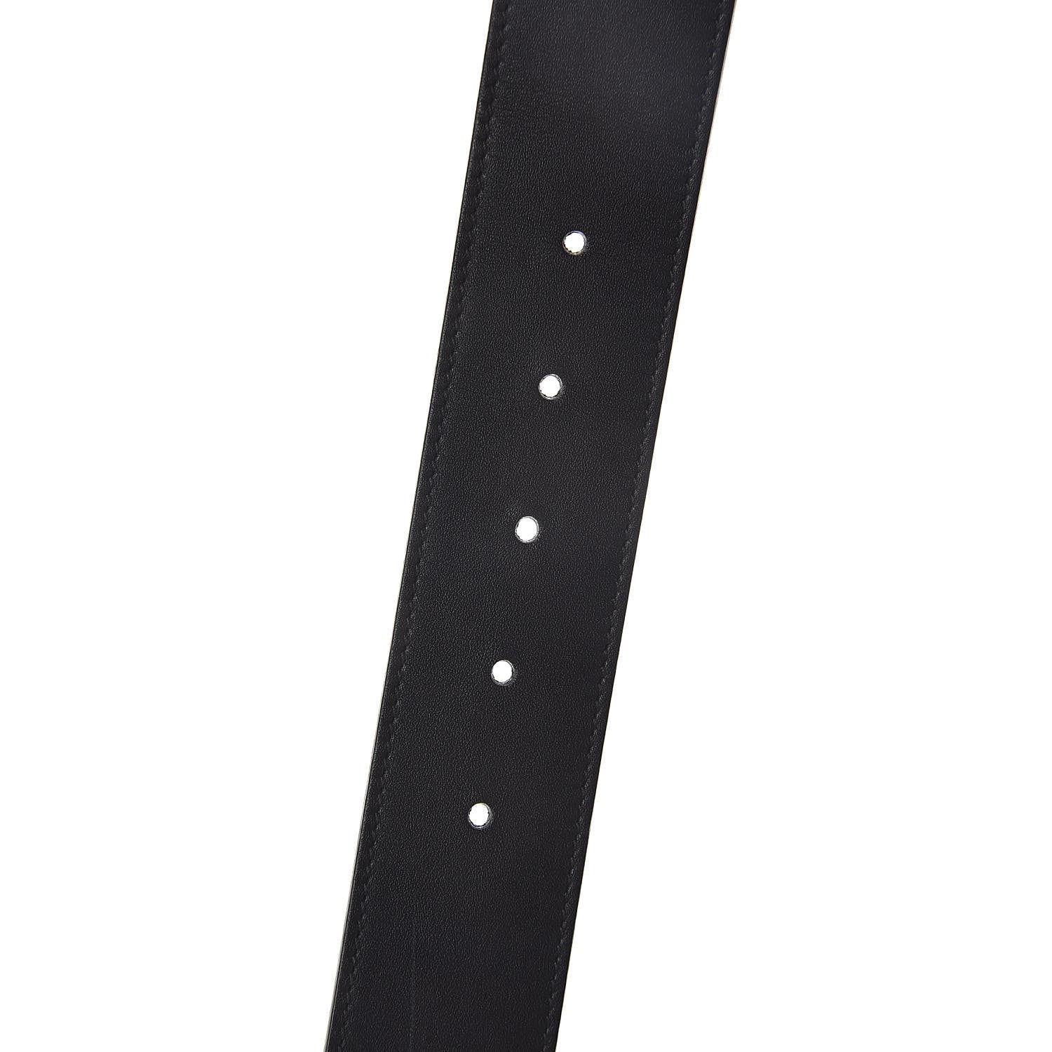 Gucci Moon Calfskin Pearl Double G 40mm Belt 80 32 Black Cream 5 of 6
