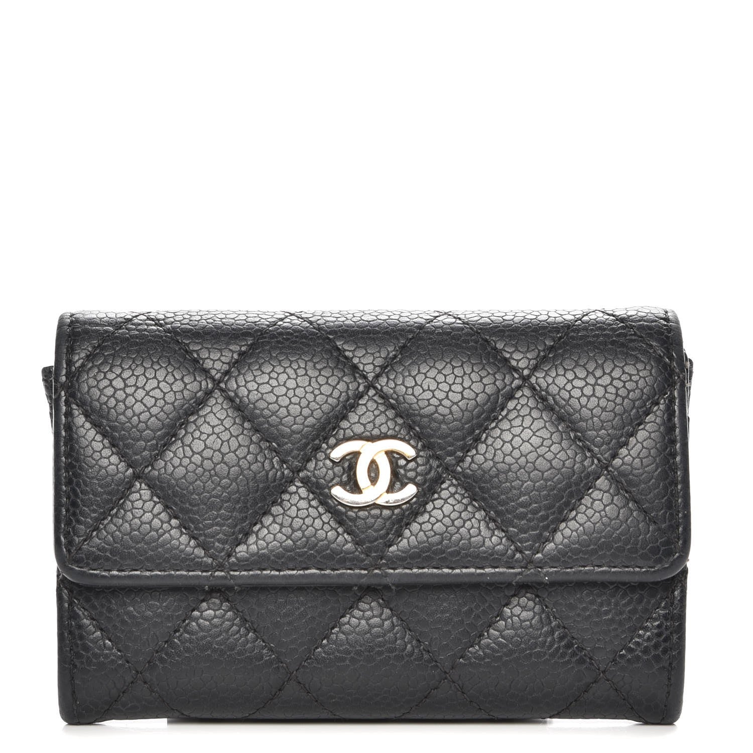 Chanel Caviar Quilted Flap Card Holder Black 1 of 8
