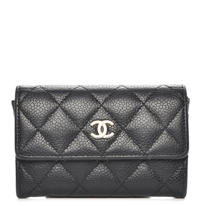 Chanel Caviar Quilted Flap Card Holder Black 1 of 8