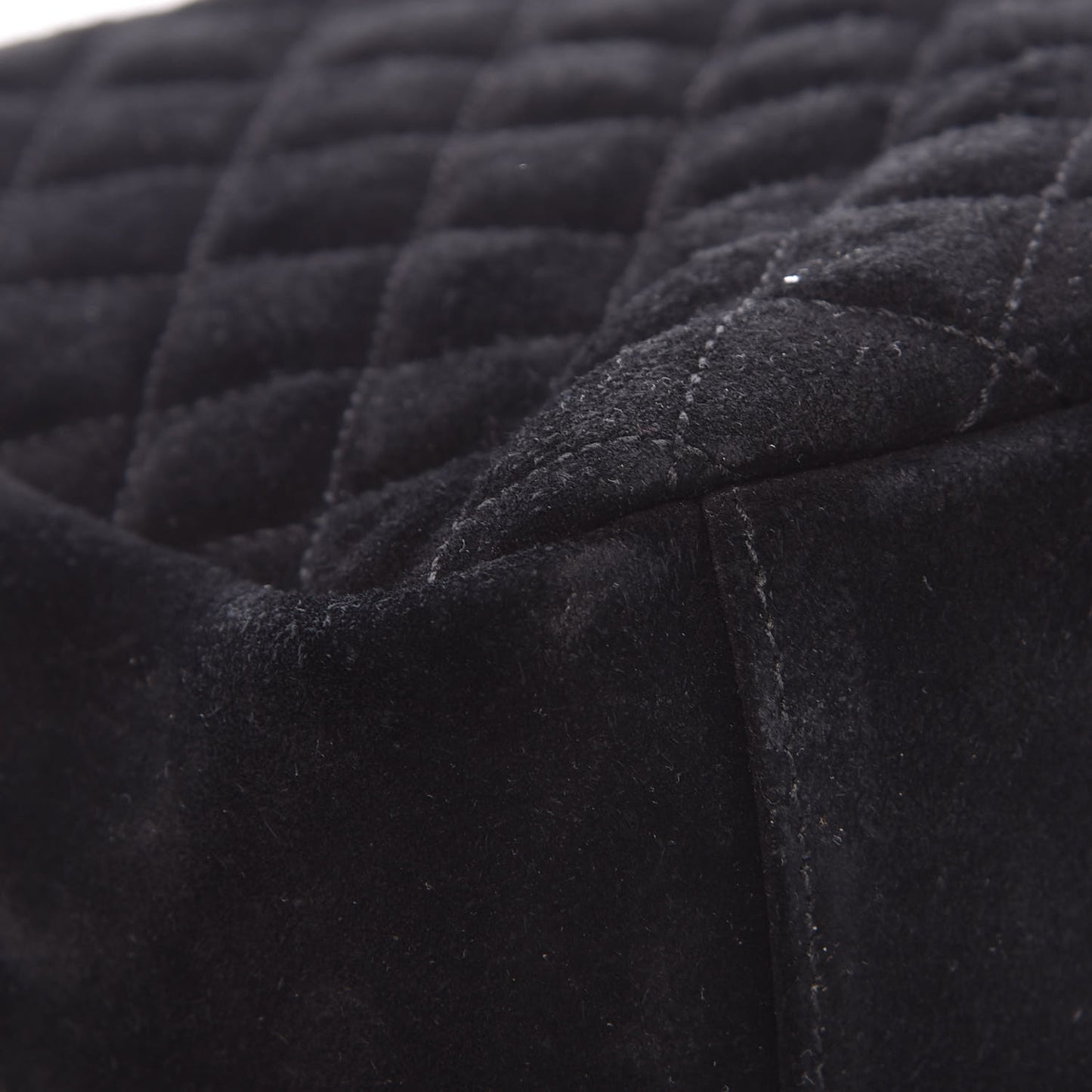 Suede Mixed Matelasse Triquilt Large Monogram Envelope Satchel Black