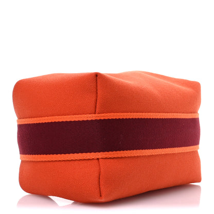 Hermes Canvas Small Bride-A-Brac Pouch Orange Feu 4 of 10