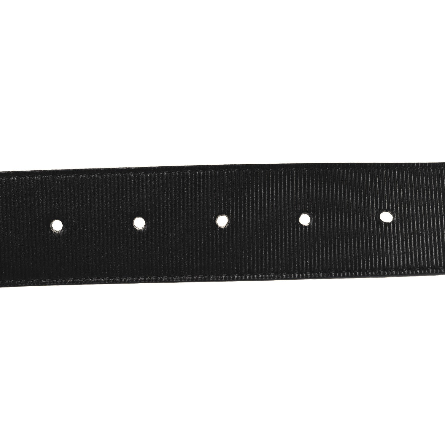 Louis Vuitton Calfskin Crystal 35MM LV Circle Tresor Belt 80 32 Black 3 of 6