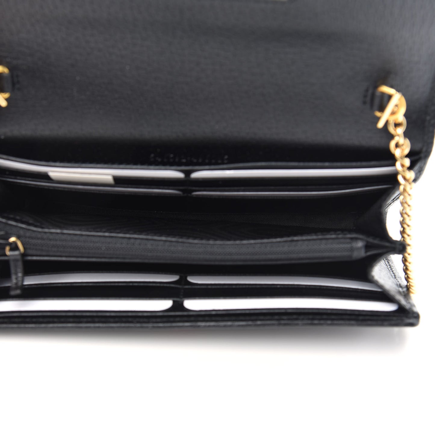 Calfskin Web Ophidia Wallet On Chain Black
