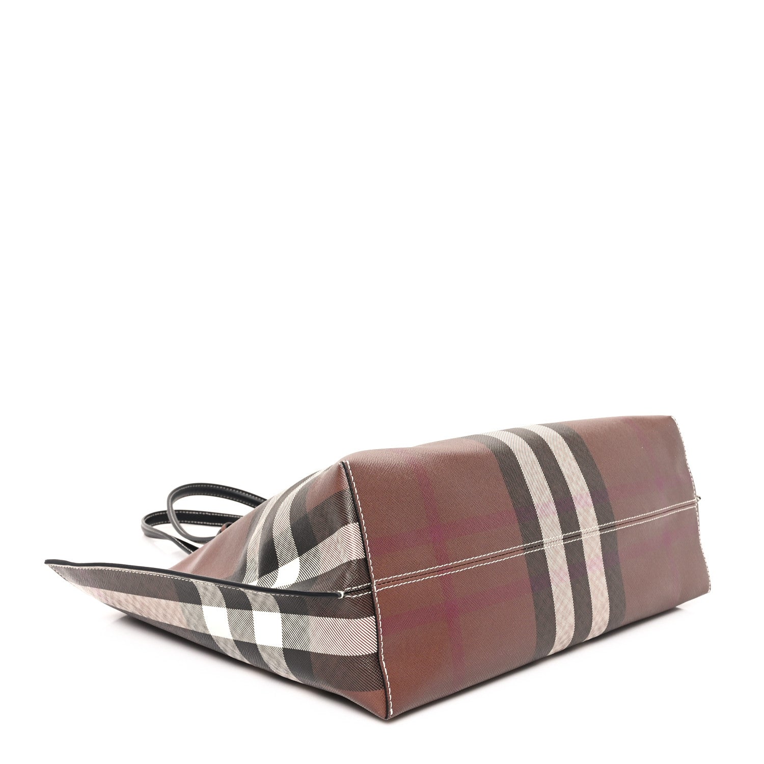 Burberry E-Canvas Check Medium Soft TB Tote Dark Birch Brown 4 of 10