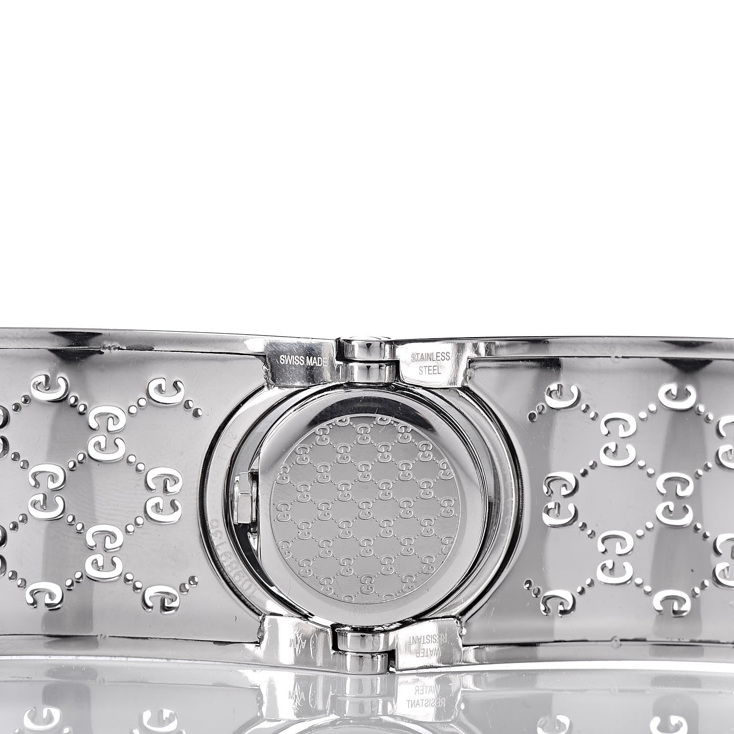 Gucci Stainless Steel Diamond Pave Bezel 23mm Twirl Quartz Watch Brown 6 of 7