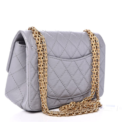 Chanel Aged Calfskin Quilted 2.55 Reissue Mini Flap Grey 3 of 11