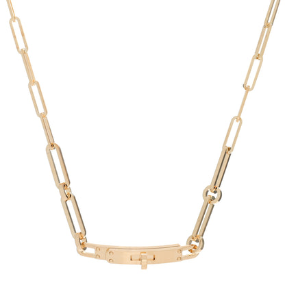 Hermes 18K Yellow Gold Kelly Chaine Choker Necklace 1 of 5