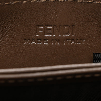 Fendi Vitello Cruise F is Fendi Bi-Color FF 1974 Embossed Gusseted Card Holder Maya Black 6 of 8
