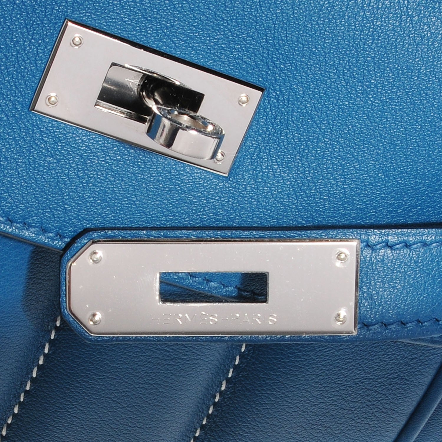 Hermes Veau Swift Mini Sac Berline Bleu Thalassa 6 of 13