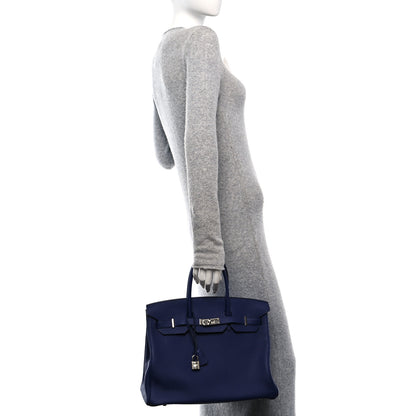 Hermes Togo Birkin 35 Bleu Encre 2 of 11