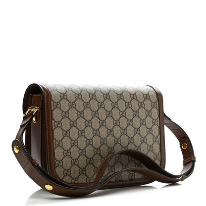 Gucci GG Supreme Monogram Horsebit 1955 Shoulder Bag Beige Brown Sugar 3 of 12