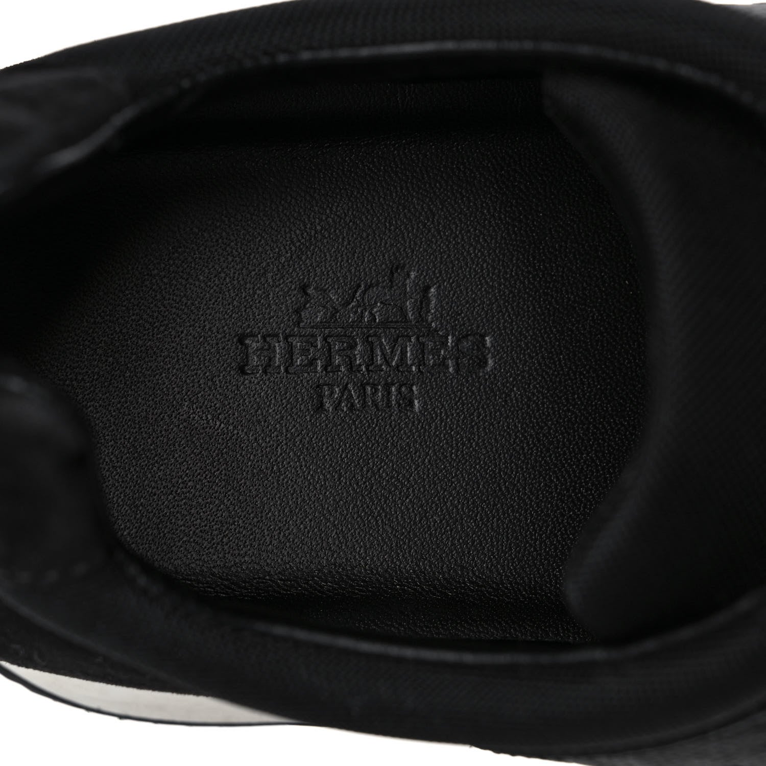Hermes Suede Epsom Womens Chris Sneakers 40.5 Black 7 of 8