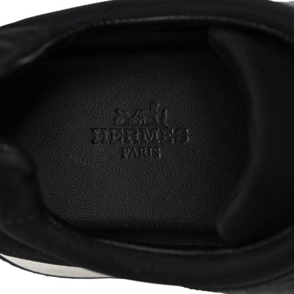 Hermes Suede Epsom Womens Chris Sneakers 40.5 Black 7 of 8