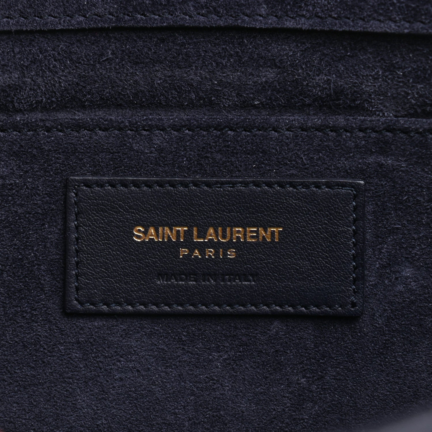 Saint Laurent Calfskin Classic Y Ligne Clutch Navy 7 of 8