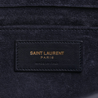 Saint Laurent Calfskin Classic Y Ligne Clutch Navy 7 of 8
