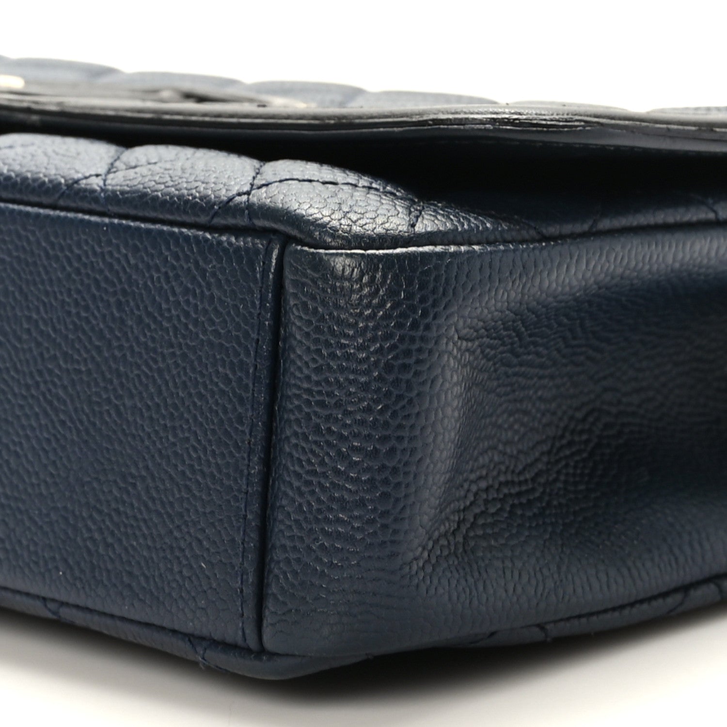Chanel Caviar Quilted Medium CC Filigree Flap Navy Black 9 of 9