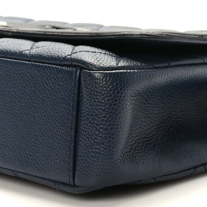 Chanel Caviar Quilted Medium CC Filigree Flap Navy Black 9 of 9
